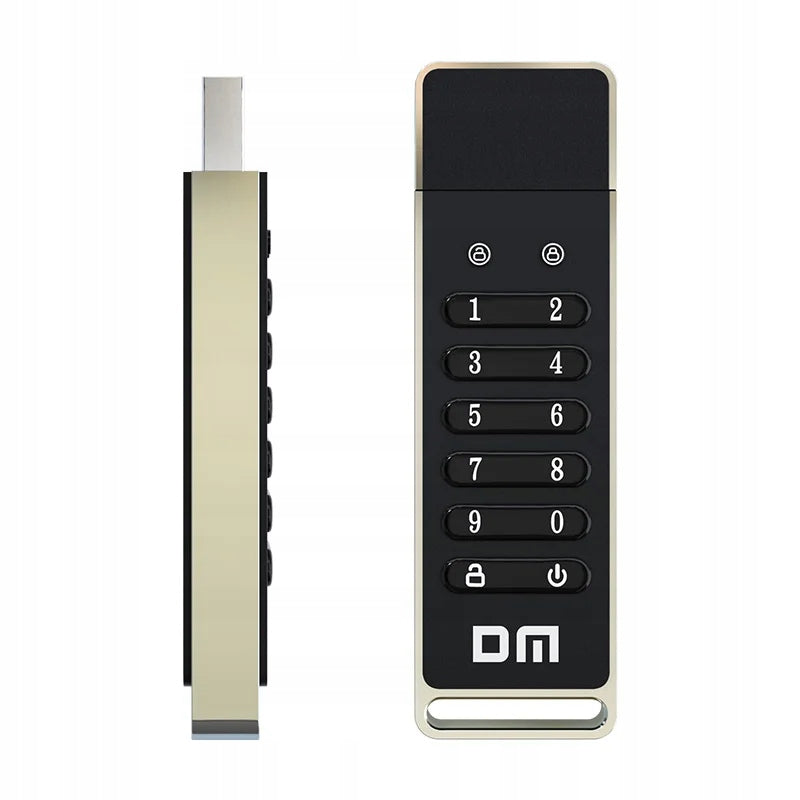 256 bit encrypted USB flash drive secure USB3.2 drive reset 128gb Color black