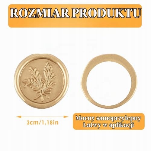25PCS GOLD WAX SEALS SELF ADHESIVE GOLD STICKERS FOR HOME Manufacturer code 25-SZTUK-ZŁOTYCH-PIECZĘCI-WOSKOWYCH