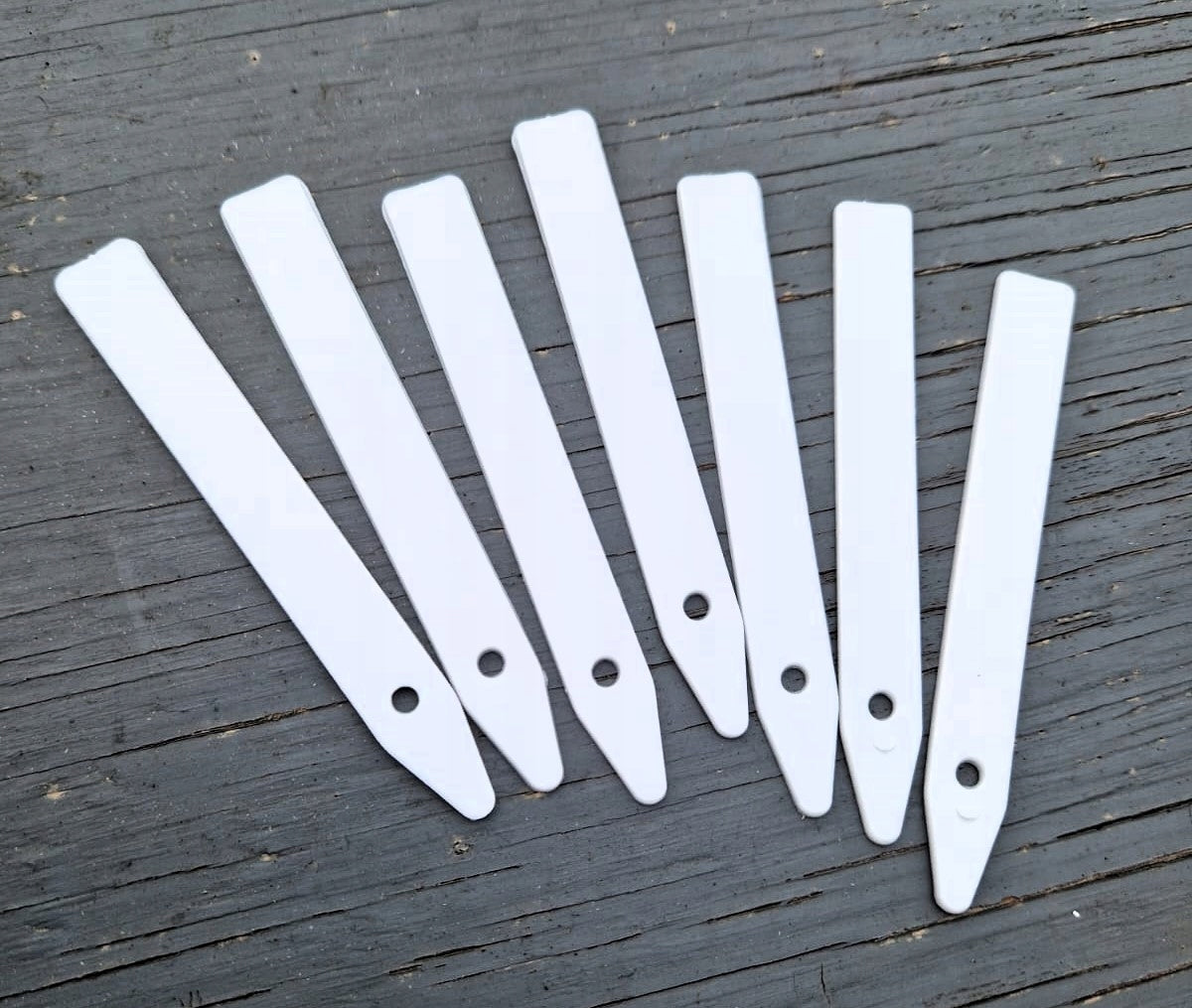 25x PLANT DESCRIPTION PLATE STANDING GREENHOUSE POTS + MARKER Color white