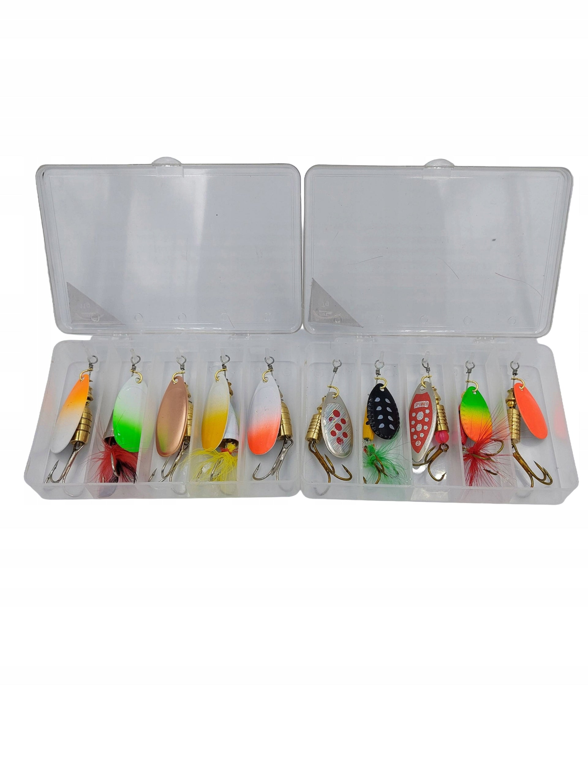 25x SHEET METAL ROTARY set pike perch + 5x BOX 5/7/9/11/13 grams Manufacturer code 5x pudełko obrotówka