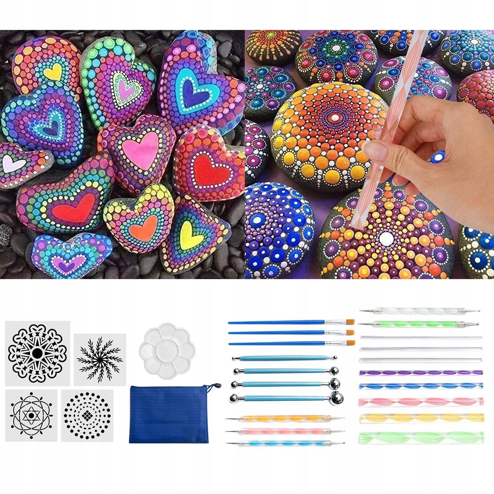 25x Scattered Mandala Tool Stone Painting Ball Brand no brand