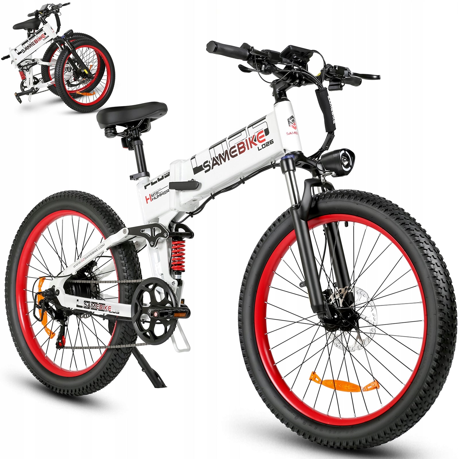 26''Folding electric vehicle LO26 PLUS 1000W 45KM/H 48V15AH 100KM OFFROAD