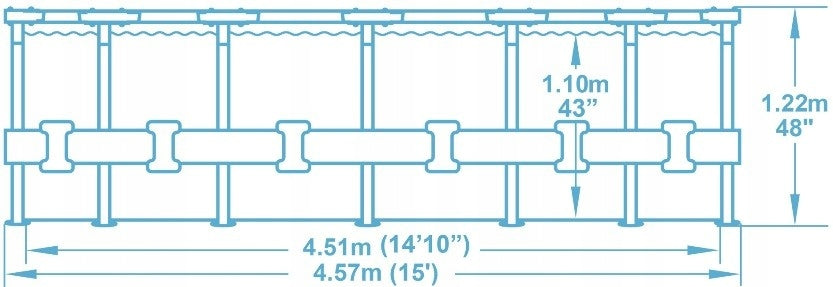 26in1 Frame Pool Pro Max 457x122cm Bestway 56438 Volume 16015 l