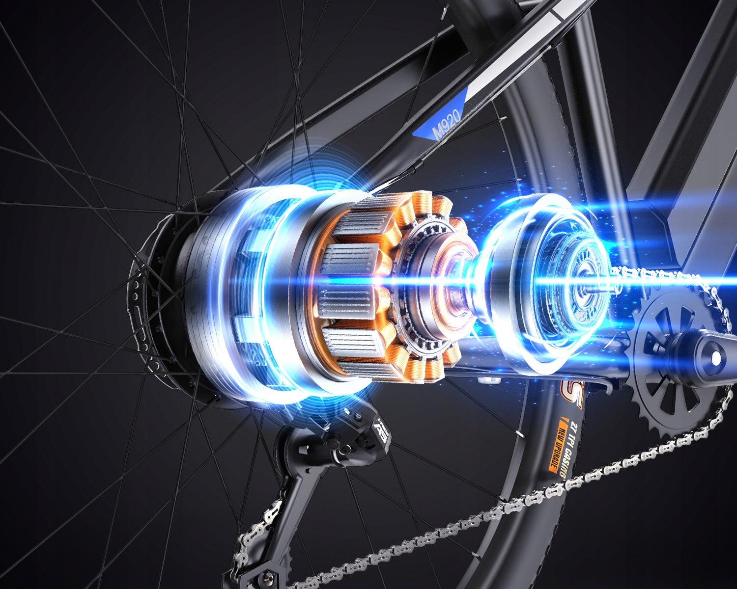27.5'' Electric Bike M920 250W 36V13AH 9-Speeds 60KM Off Road MTB Manufacturer code 9331727893974