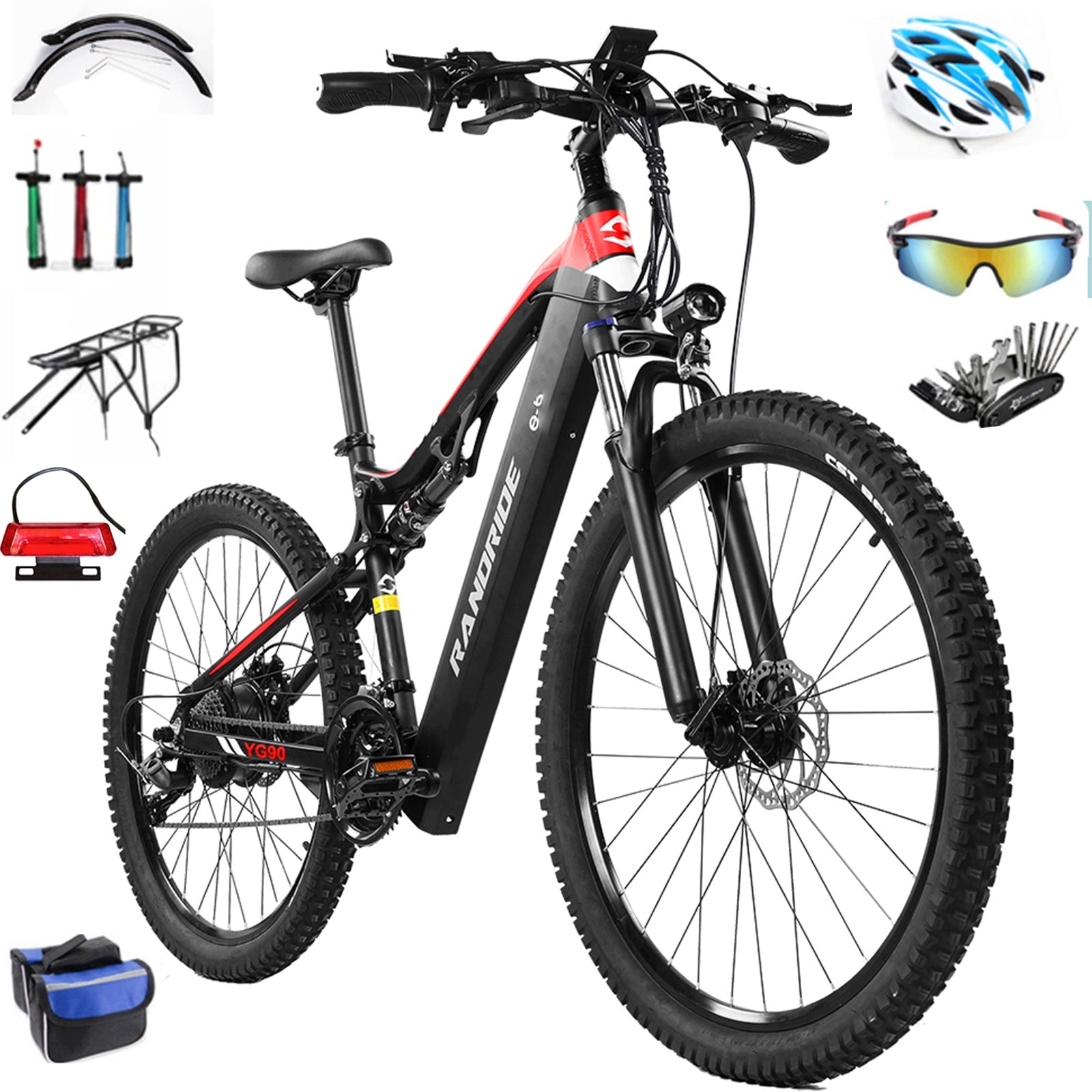 27.5"Electric Vehicle Randride YG90B 1000W 48V17AH 45KM/H oil brake offroad