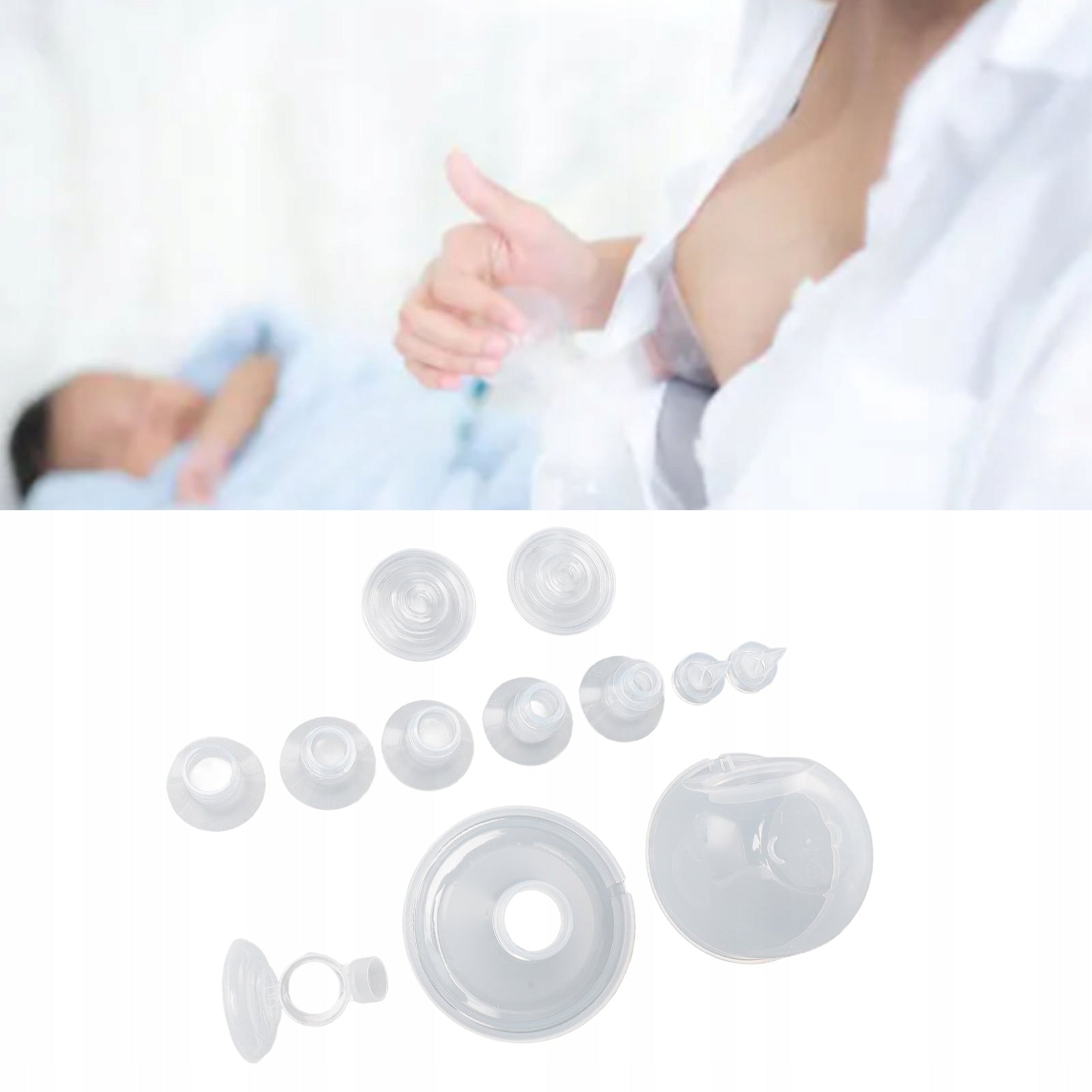 27 MM FLANGE PUMP PARTS FOR MOMCOZY S9/S10/S12 AKC SILICONE PUMPS Color white