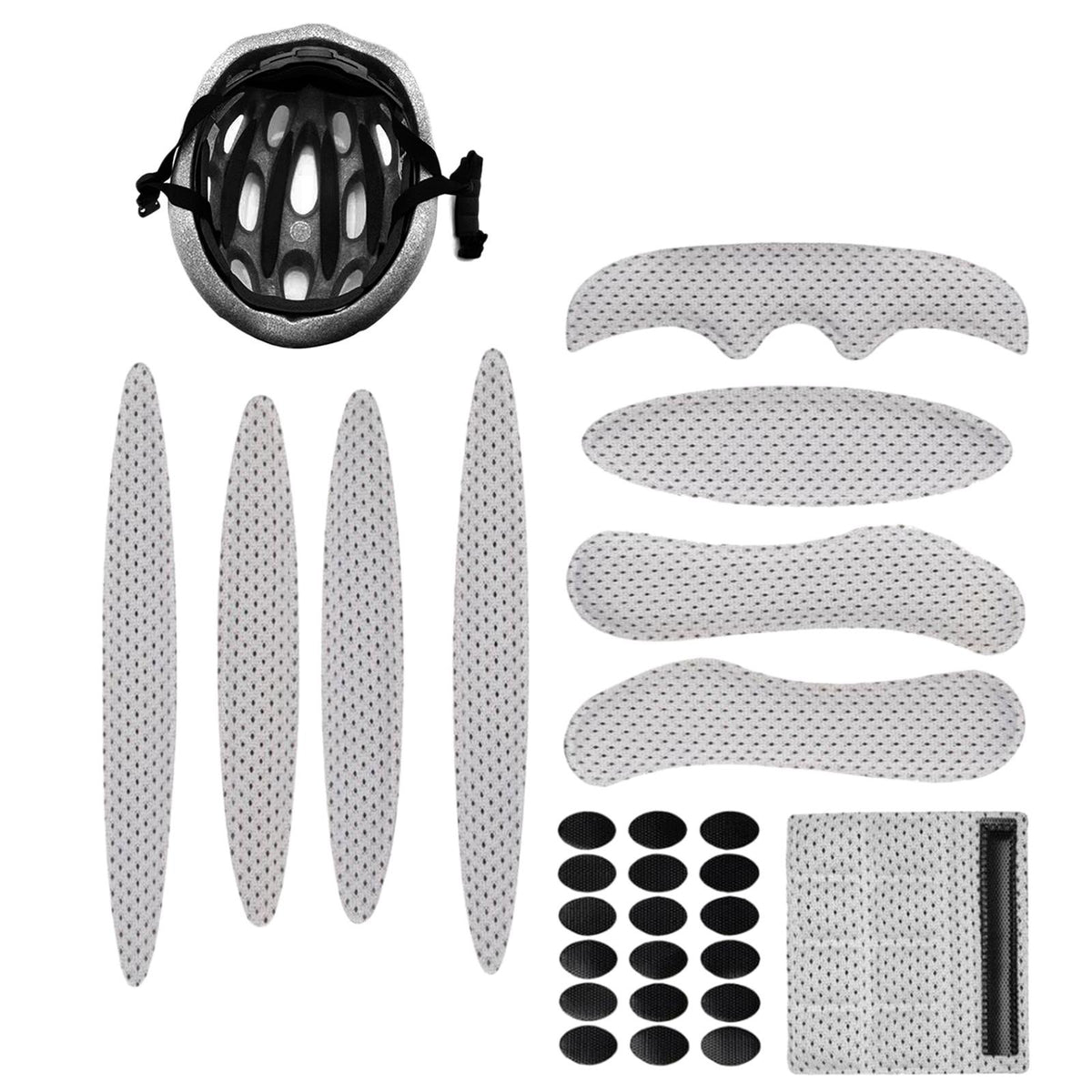 27 Pieces Replacement Helmet Pads, Helmet Lining Pads, Helmet Grey7