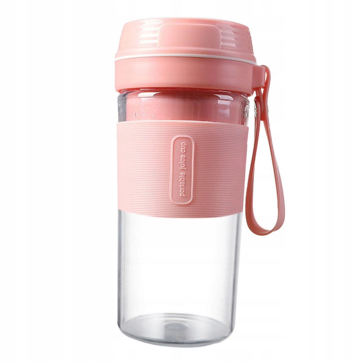 270ML Portable Blender USB Rechargeable Fruit Juice Press Pink Double Blade