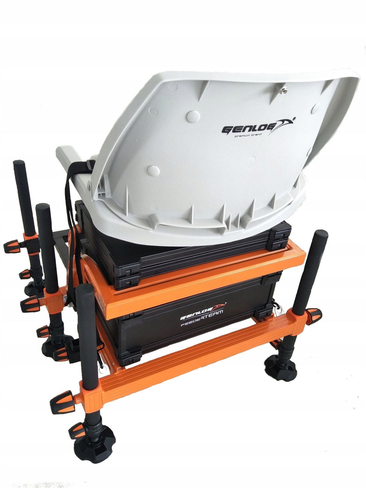 Žvejybinė kėdė su krepšiu Genlog Box Feeder 360
