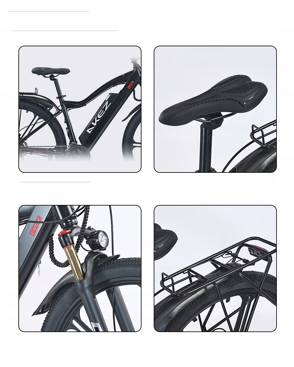 29" Electric Vehicle 500W AKEZ 48V13AH 30KM/H 27speed MTB men oil brake Packaging status original