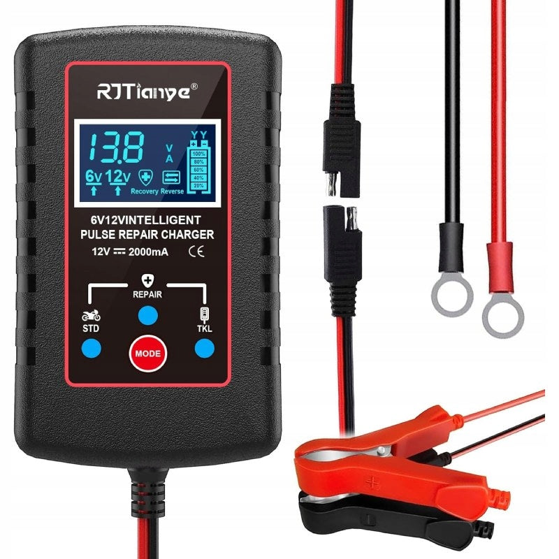 2A Car Rectifier, 6V 12V Intelligent Support Charger