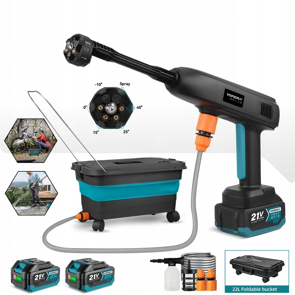 2AKU CORDLESS GARDEN PRESSURE WASHER NOZZLE SET