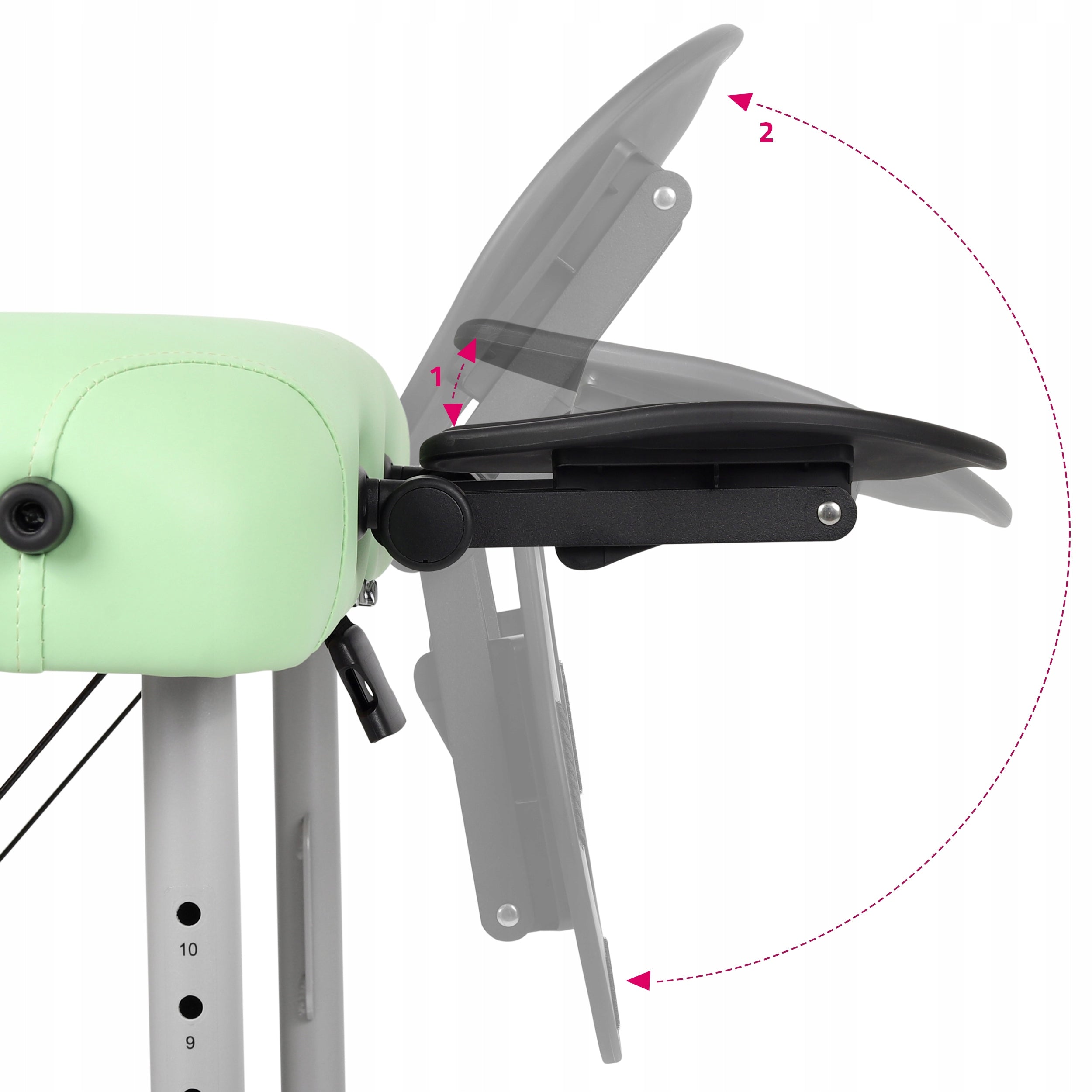 2D ERGO HEADREST FRAME ADJUSTABLE ERGONOMIC COMFORT PRECISION Color black