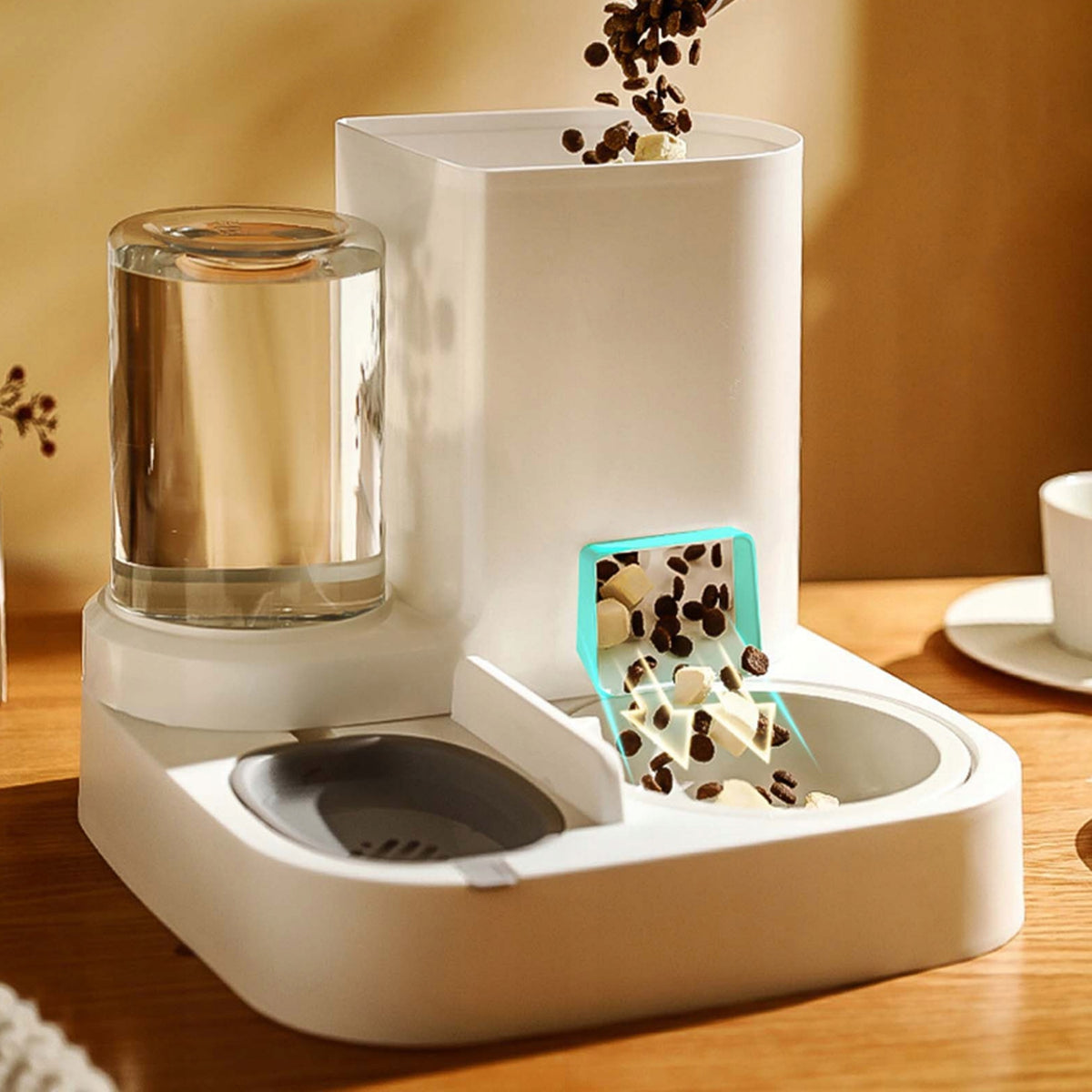 2IN1 AUTOMATIC PET FEEDER WITH STEEL BOWL AND LARGE CAPACITY Packaging status original
