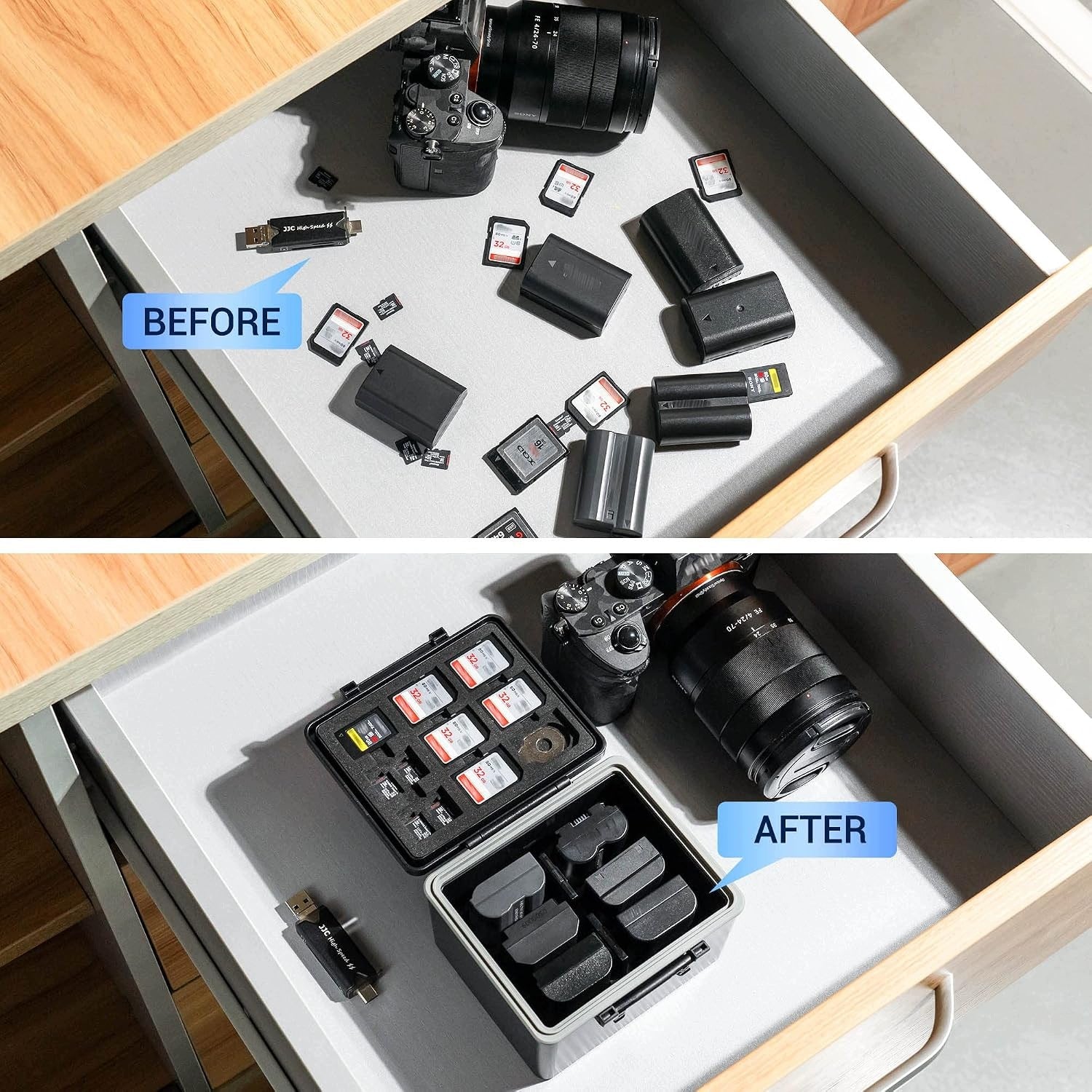 2IN1 BATTERY CASE AND CAMERA MEMORY CARDS WATERPROOF FOR 6 BATTERIES Manufacturer no brand