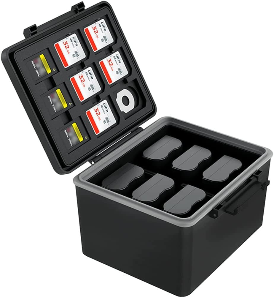 2IN1 BATTERY CASE AND CAMERA MEMORY CARDS WATERPROOF FOR 6 BATTERIES