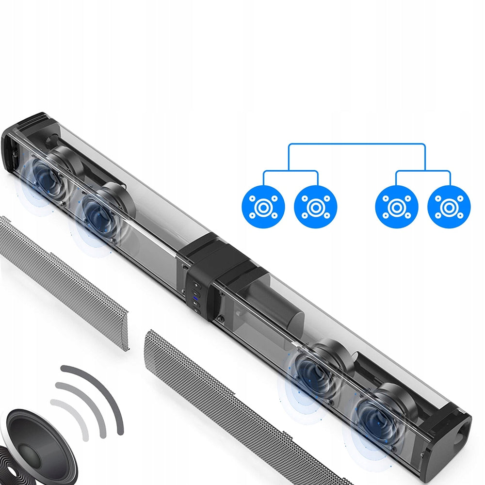 2IN1 BLUETOOTH SOUNDBAR REMOVABLE RGB SPEAKER USB HDMI TV Brand no brand