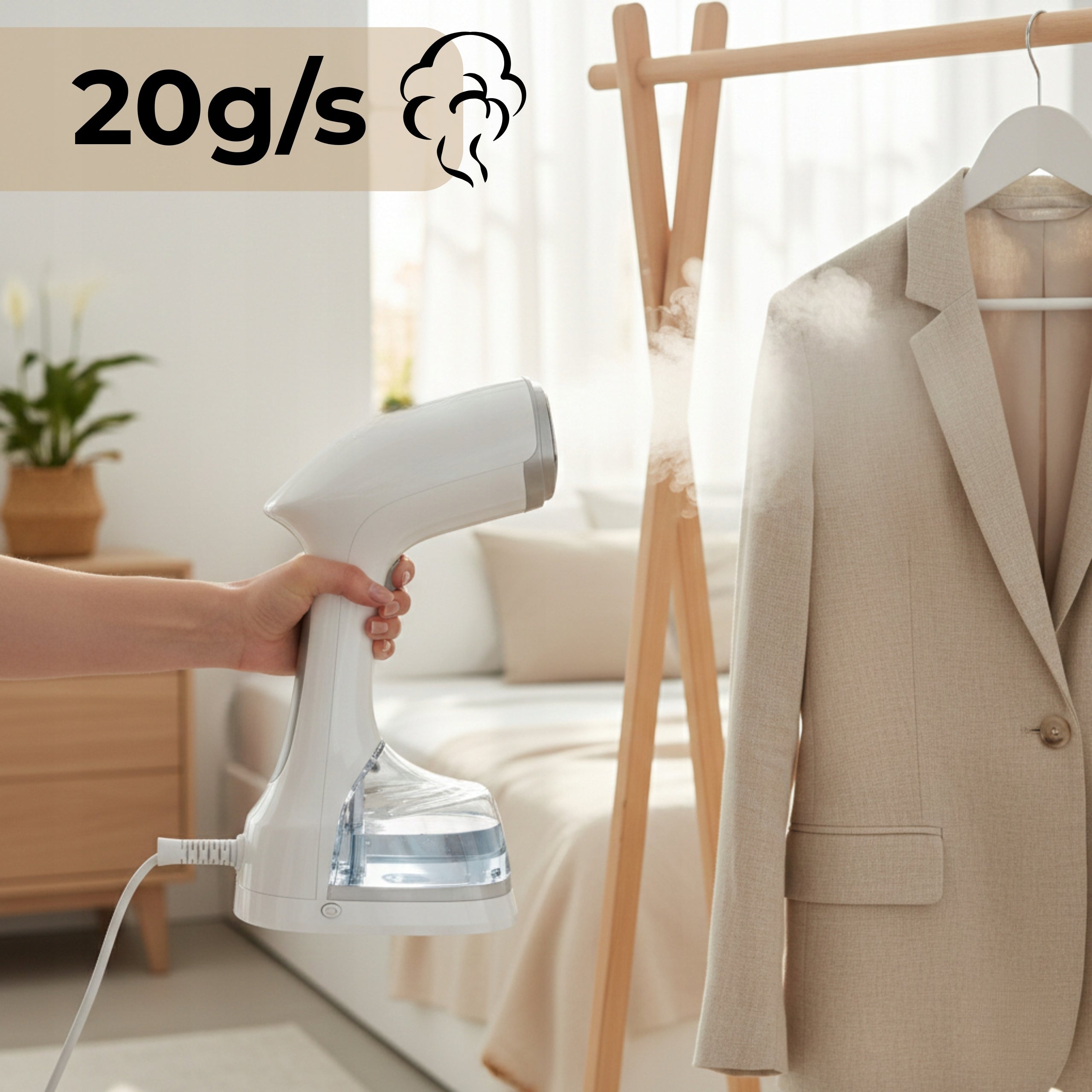 2IN1 CLOTHES STEAMER HAND STEAMER FOR CLOTHES 1400W HS6008 Brand GASHIO