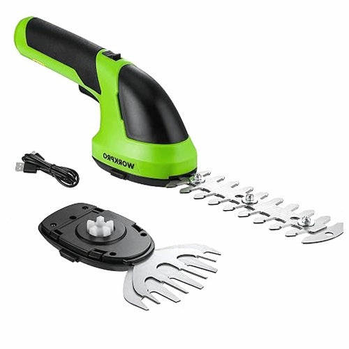 2IN1 CORDLESS GARDEN SHEARS FOR GRASS AND SHRUBS GREEN 7 for Home