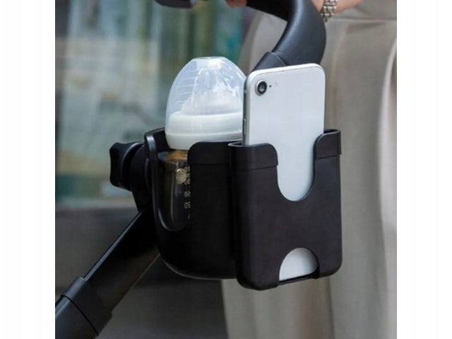 2IN1 CUP HOLDER PHONE FOR STROLLER SOLID BLACK PRACTICAL Manufacturer code EB659