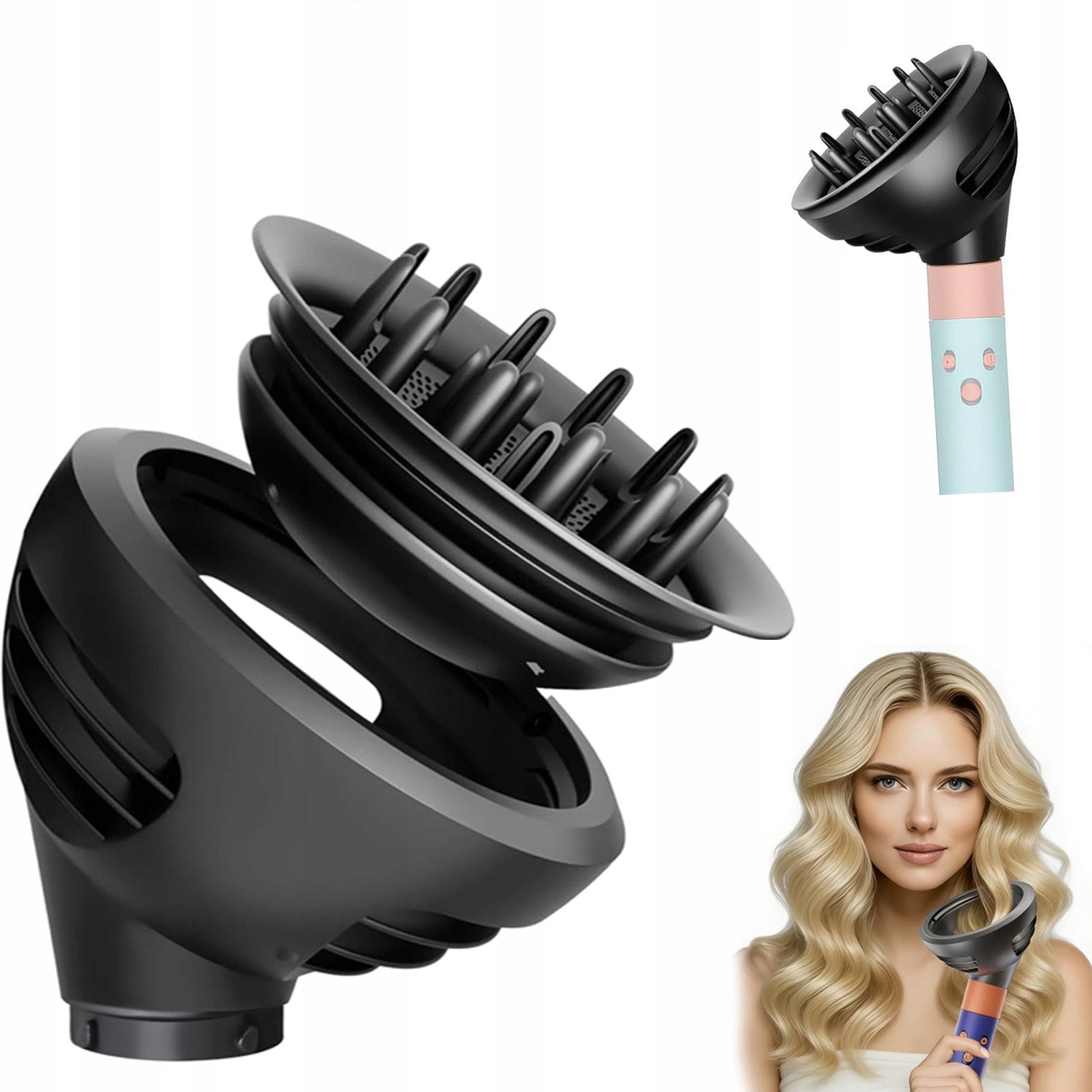 2IN1 DIFFUSER FOR DRYERS HS05 HS01 HS08 FOR CURLY WAVY HAIR