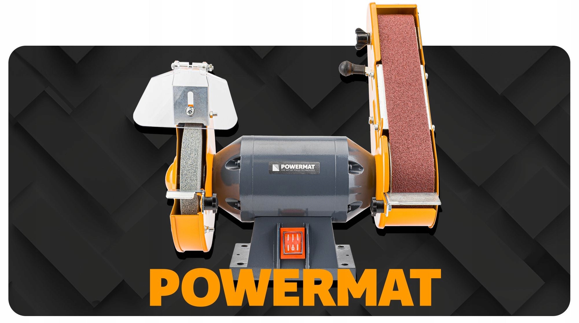 2IN1 DOUBLE BAND STONE TABLE GRINDER 1850W Brand Powermat