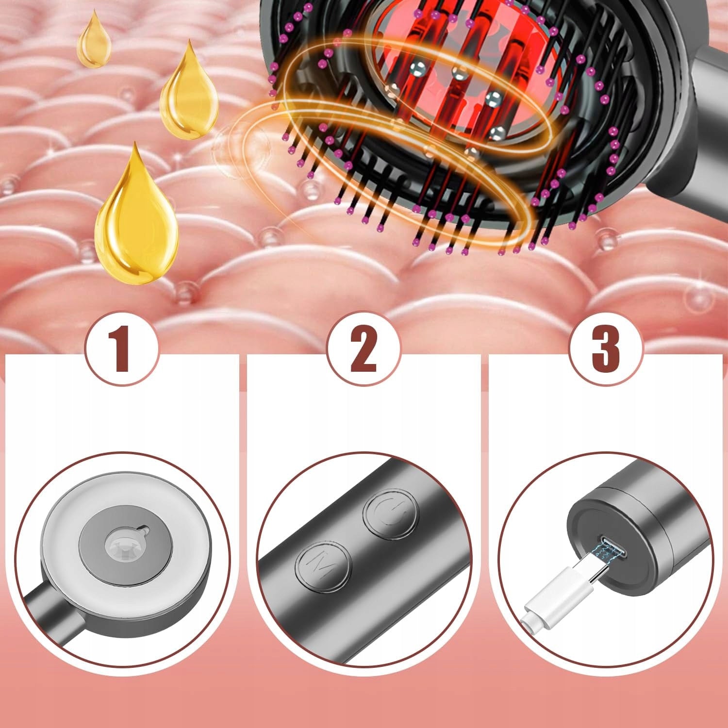 2IN1 ELECTRIC BRUSH MASSAGER COMB FOR HEAD MASSAGE GIFT Medical device no