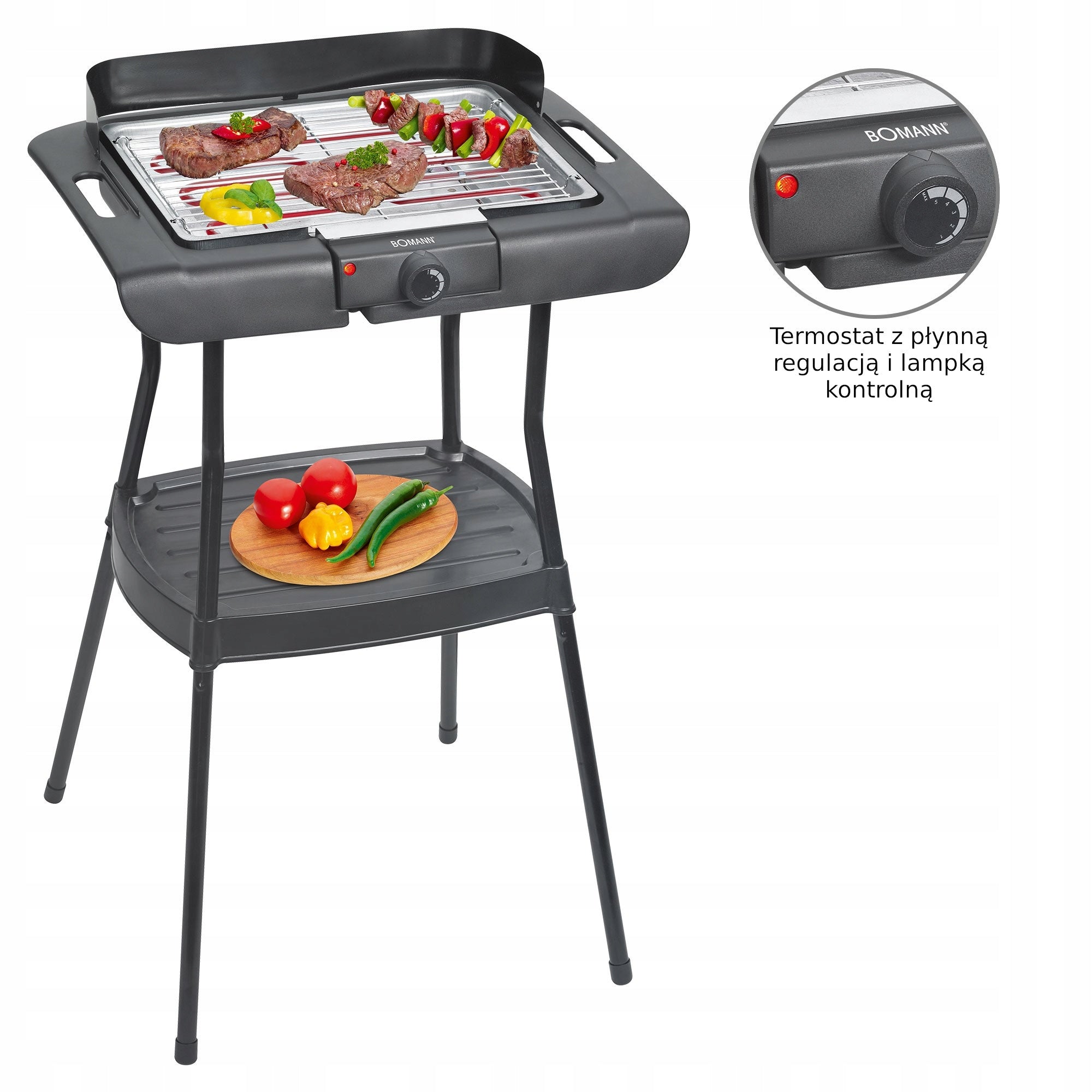 2IN1 ELECTRIC GRILL TABLE AND STANDING BOMANN BQS 2244 CB Model BQS 2244 CB