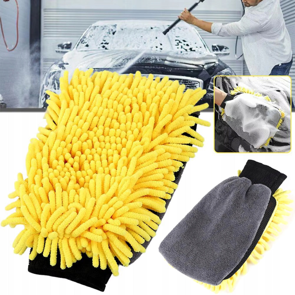 2IN1 MICROFIBER DOUBLE SIDED GLOVE FOR CAR WASH BRUSH DETAILING Packaging status original