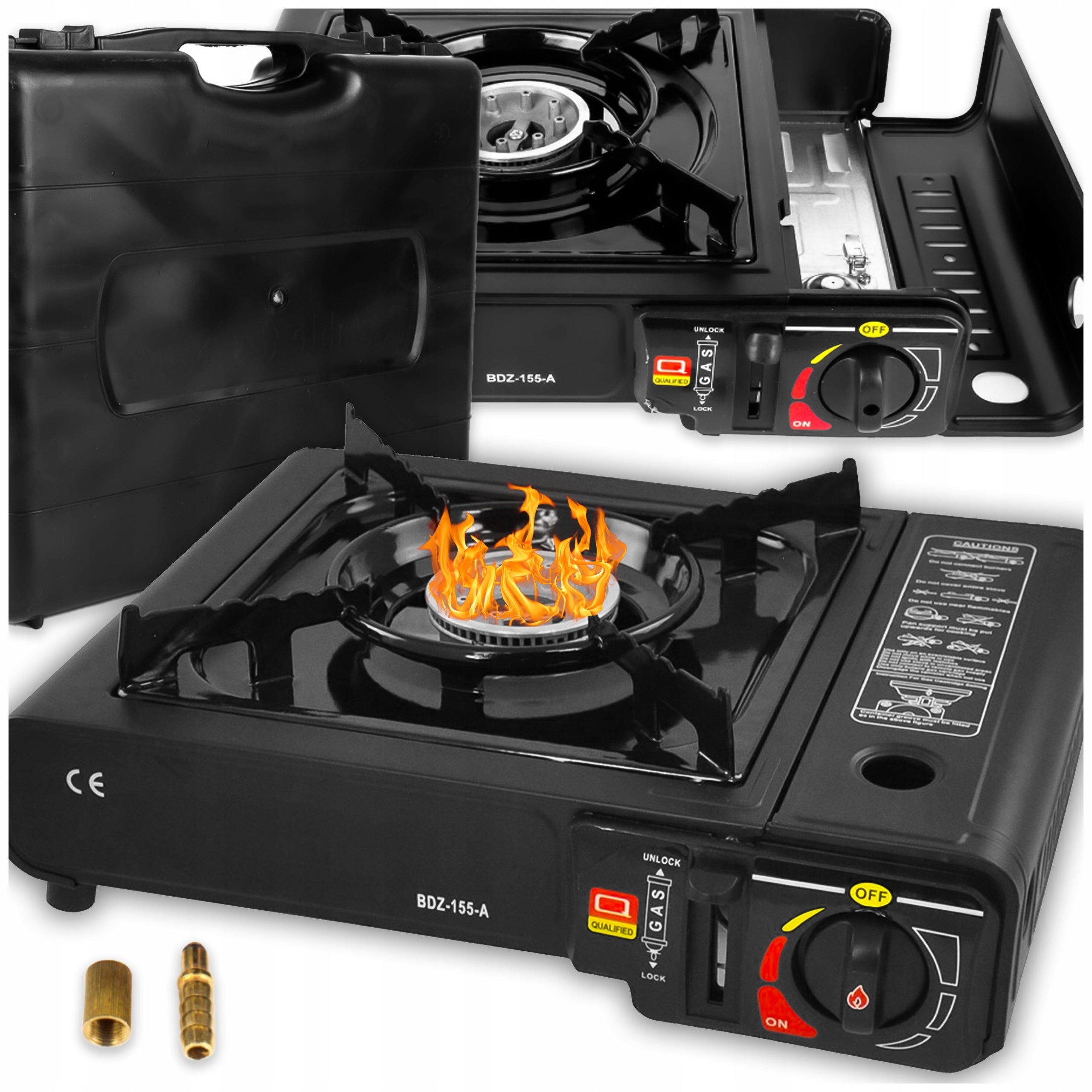 2IN1 PORTABLE TOURIST GAS STOVE FOR CYLINDER CARTRIDGE 2500W 2025