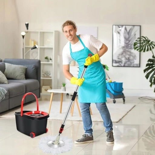 2IN1 ROTARY MOP 360° ROTATING FLOOR TURBO 3 OVERLAY MICROFIBER BUCKET Brand no brand