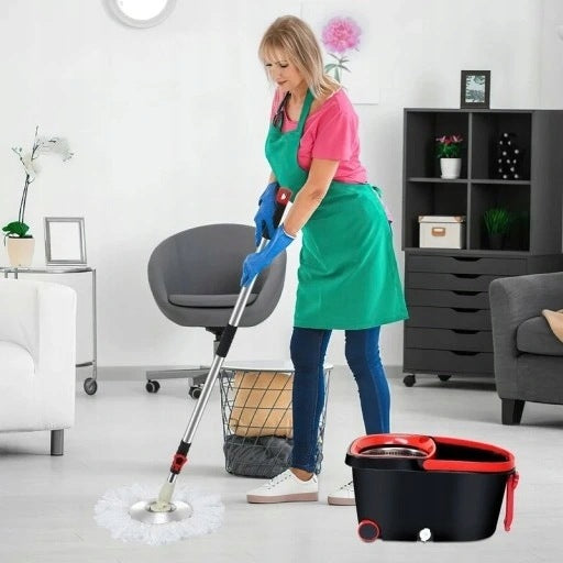 2IN1 ROTARY MOP 360° ROTATING FLOOR TURBO 3 OVERLAY MICROFIBER BUCKET Packaging status original