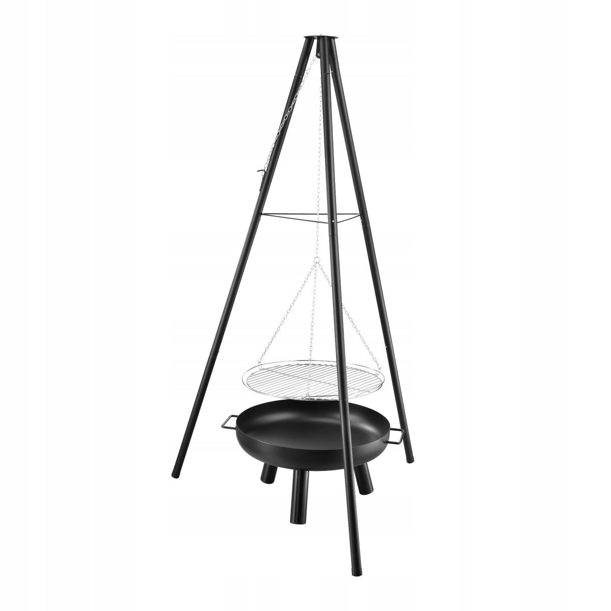 2IN1 STEEL CHARCOAL GRILL GARDEN HANGING TRIPOD FIRE PIT Manufacturer NORTPOL TRADE sp. z o.o.
