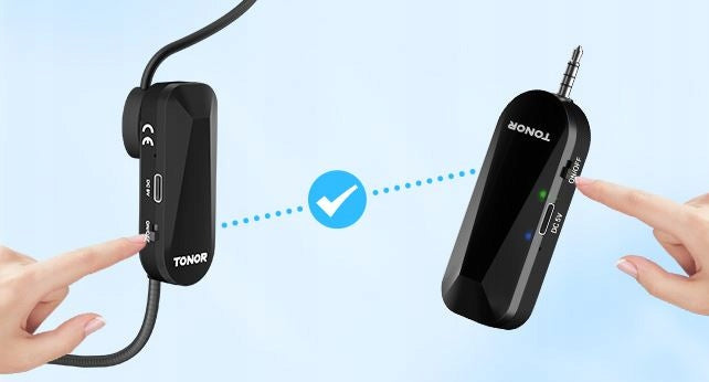 2IN1 TONOR MICROPHONE KIT CORDLESS MICROPHONE 3,5MM WIRELESS Manufacturer code 6912727825238