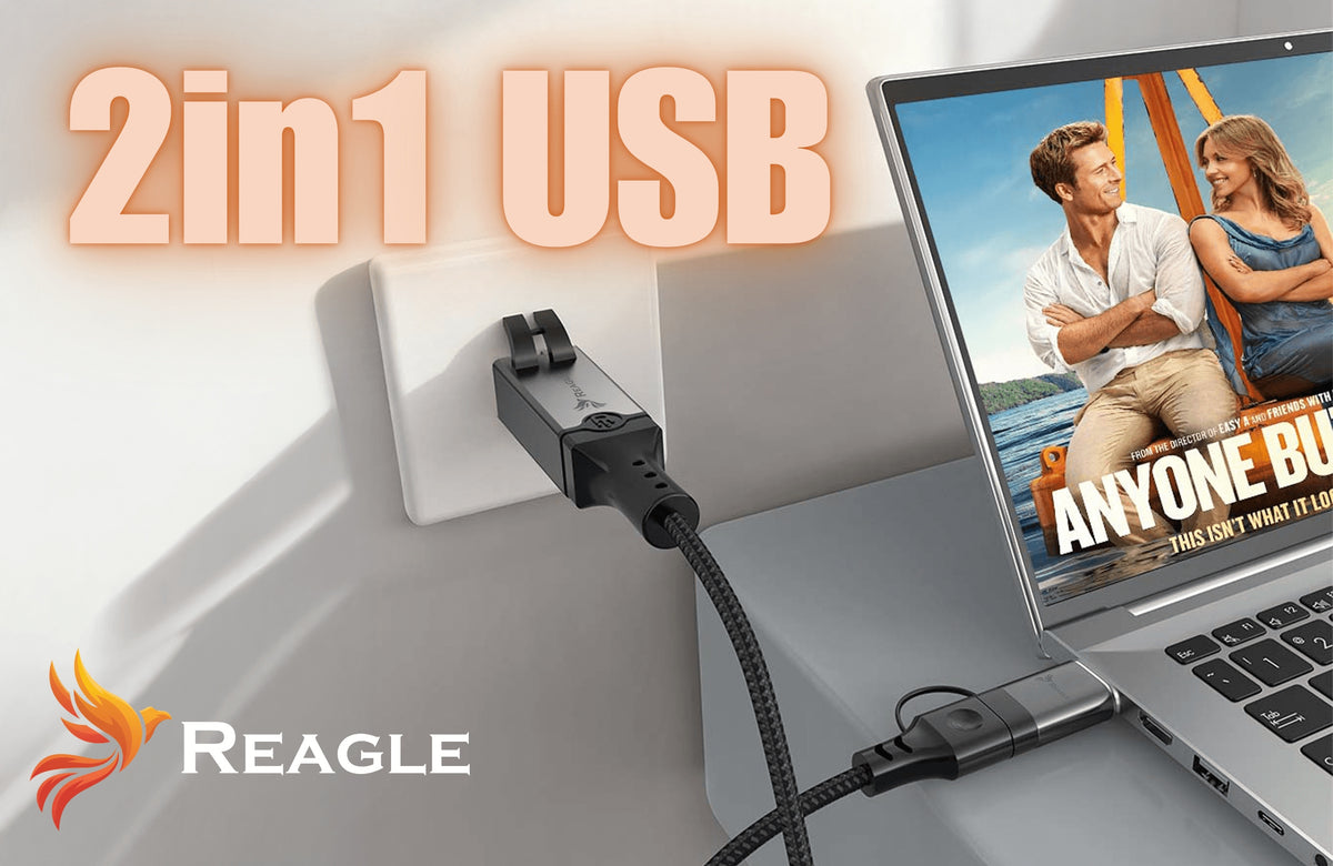 2IN1 USB-C USB-A ETHERNET NETWORK CABLE FOR RJ45 1Gb/s 1M LAN CABLE Manufacturer code RUARJ100M