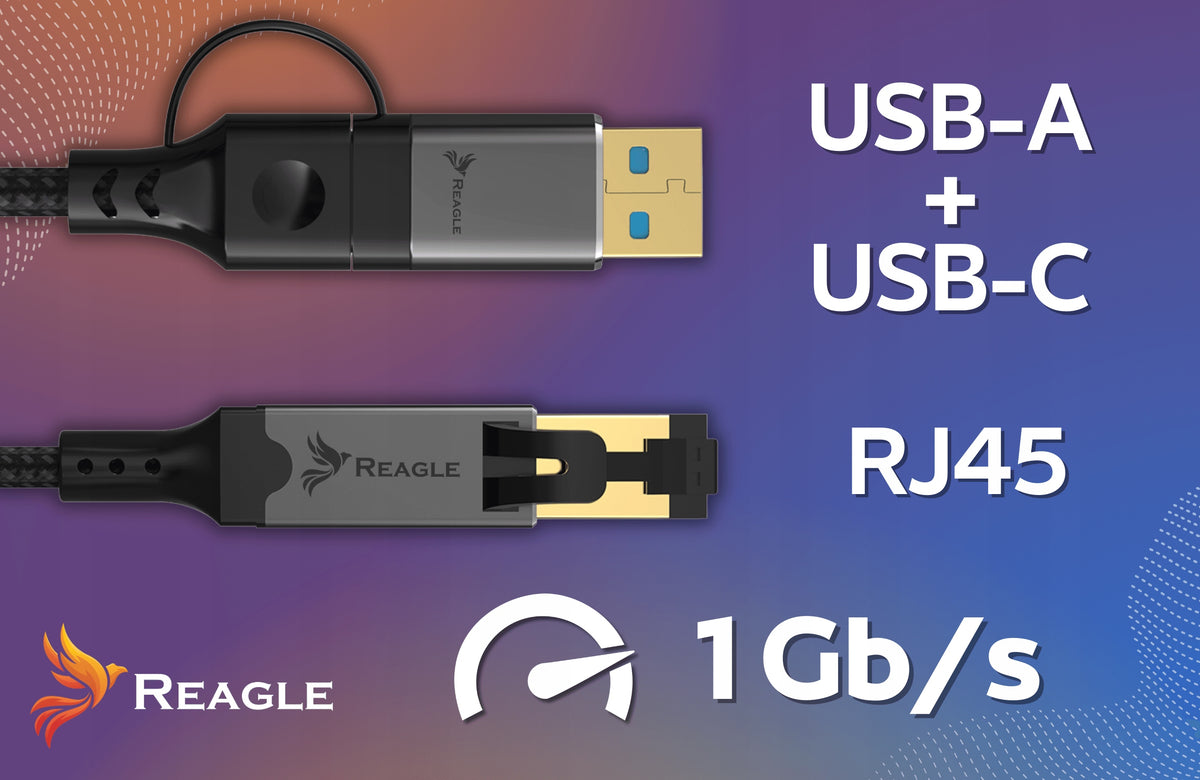 2IN1 USB-C USB-A ETHERNET NETWORK CABLE FOR RJ45 1Gb/s 1M LAN CABLE Packaging status original