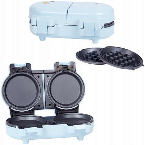 2IN1 WAFFLE MAKER TOASTER FOR SANDWICH WAFFLES 1100W NONSTICK COATING