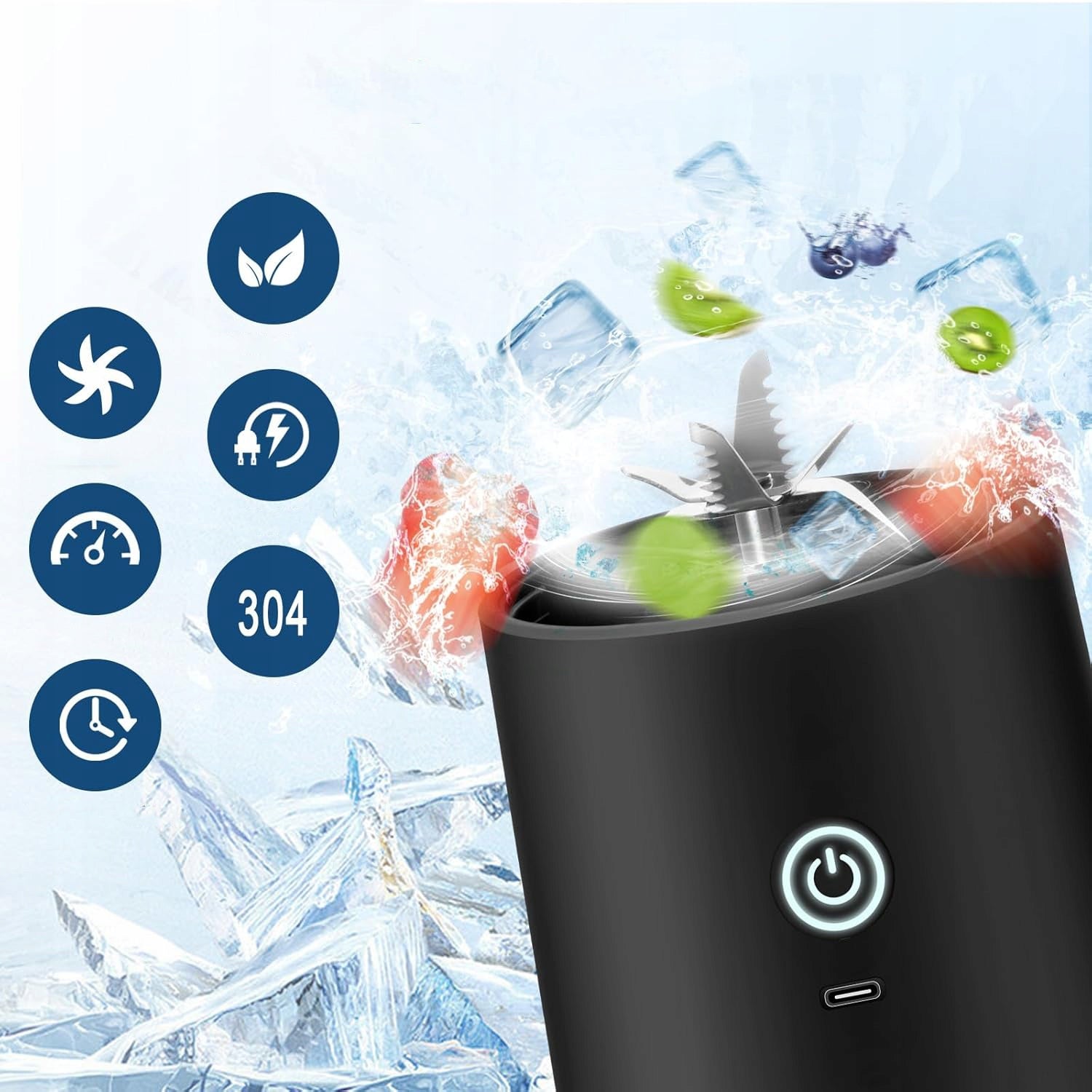 2IN1 WIRELESS PORTABLE CUP BLENDER 600ML 4000MAH TOURIST Brand no brand