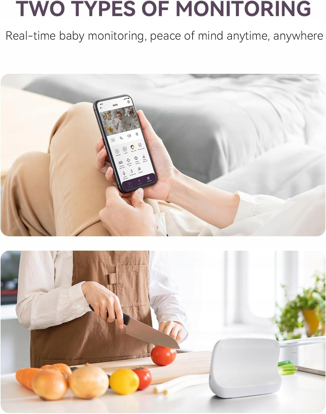 2K BABY MONITOR WITH CAMERA, 5" SCREEN, WI-FI, TRACKING AND AUDIO EAN (GTIN) 9416669719466