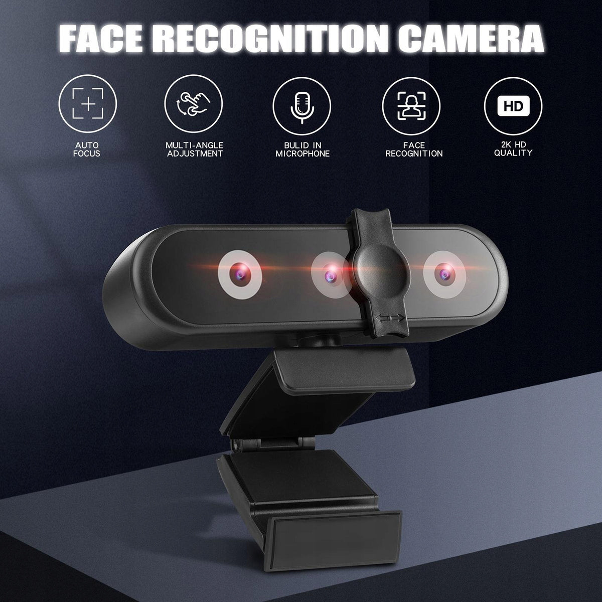 2K Binocular Eyes Webcam with Microphone Q Streaming Computer Camera with Brand no brand