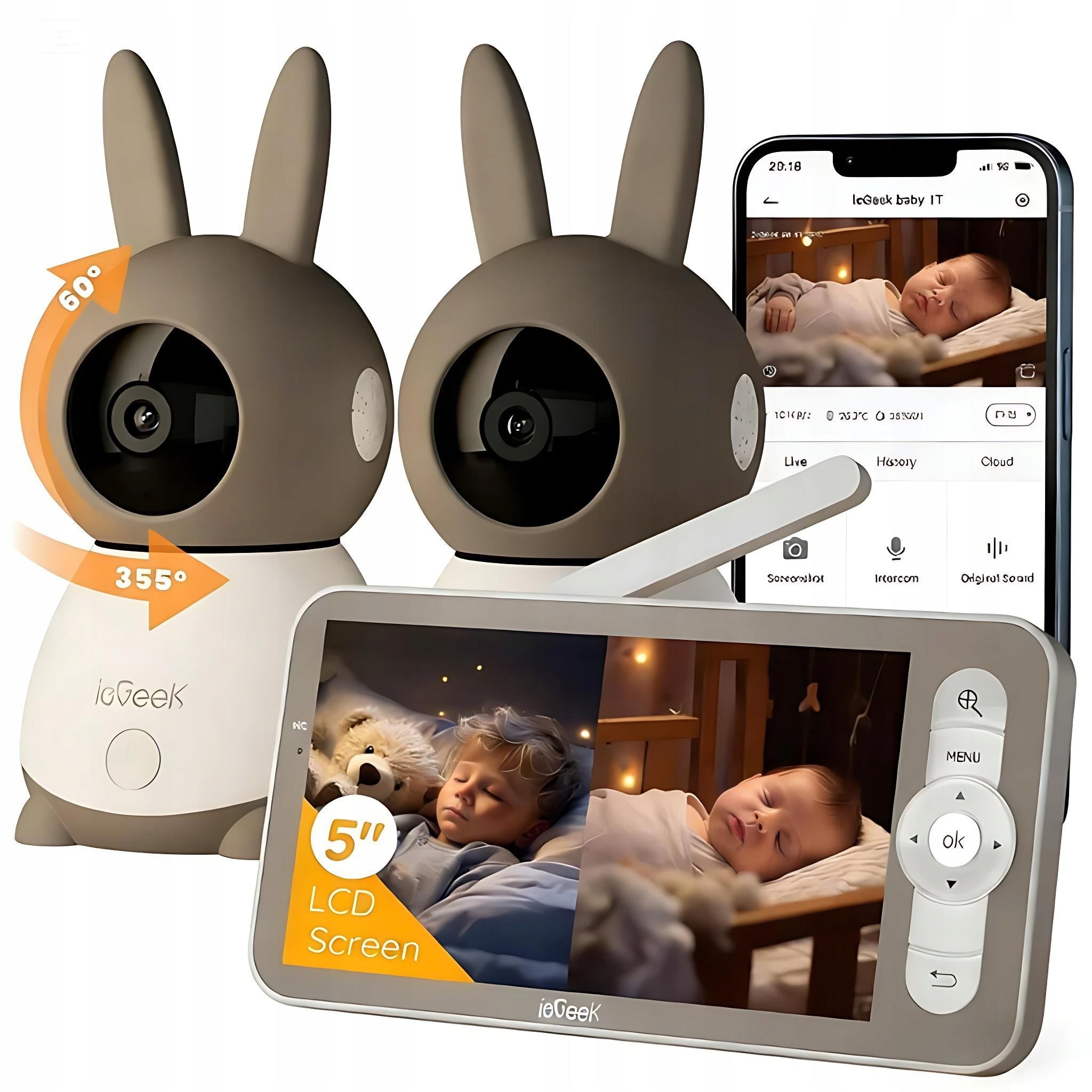 2K NANNY ELECTRONIC CAMERA 2 CAMERA Automatic Tracking Recording
