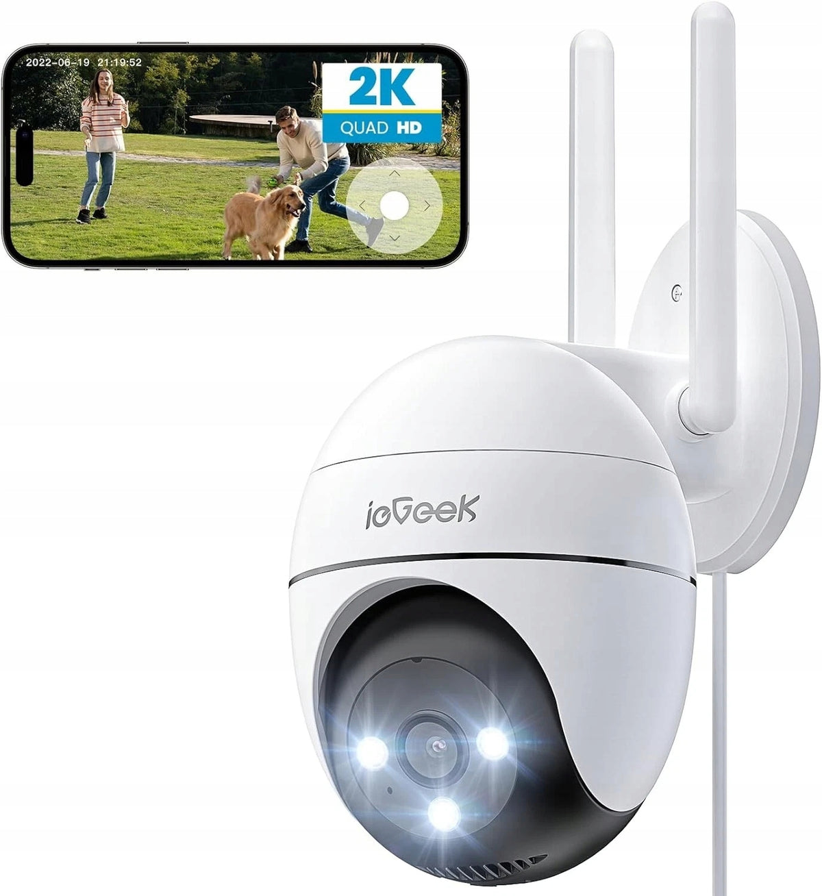 2K SURVEILLANCE CAMERA OUTDOOR WIFI DOME CAMERA PTZ 355°/90°