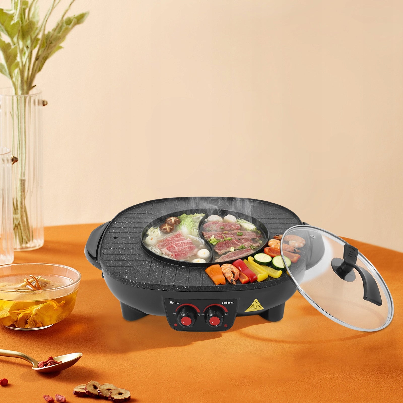 2KW 2-In-1 Multifunctional Integrated Pot Electric Grill Hot Pot With Grill Manufacturer code BI-ZQF7637-681