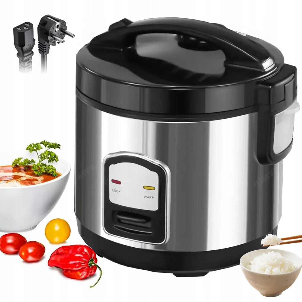 2L RICE COOKER ELECTRIC POT 400W HEAT SUPPORT SCOOP + SPOON