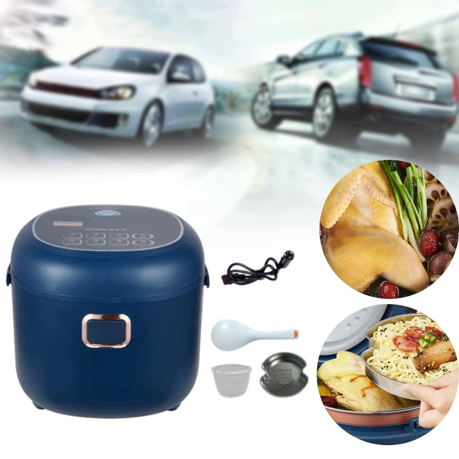 2L Small Rice Cooker for Car/Truck Electric Lunch Box Small 12V/24V