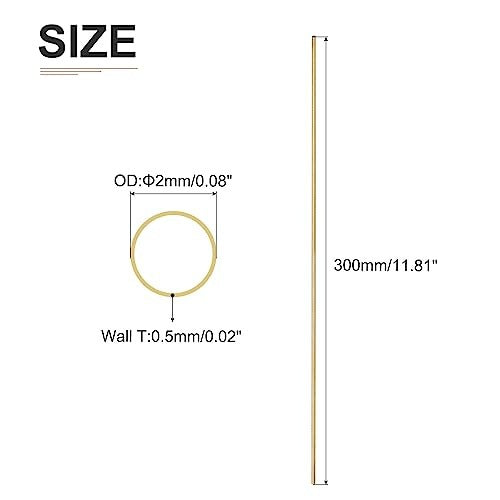 2MM BRASS TUBE FOR DIY EQUIPMENT MACHINERY 300MM 4 PIECES Manufacturer code SWC5908151804261