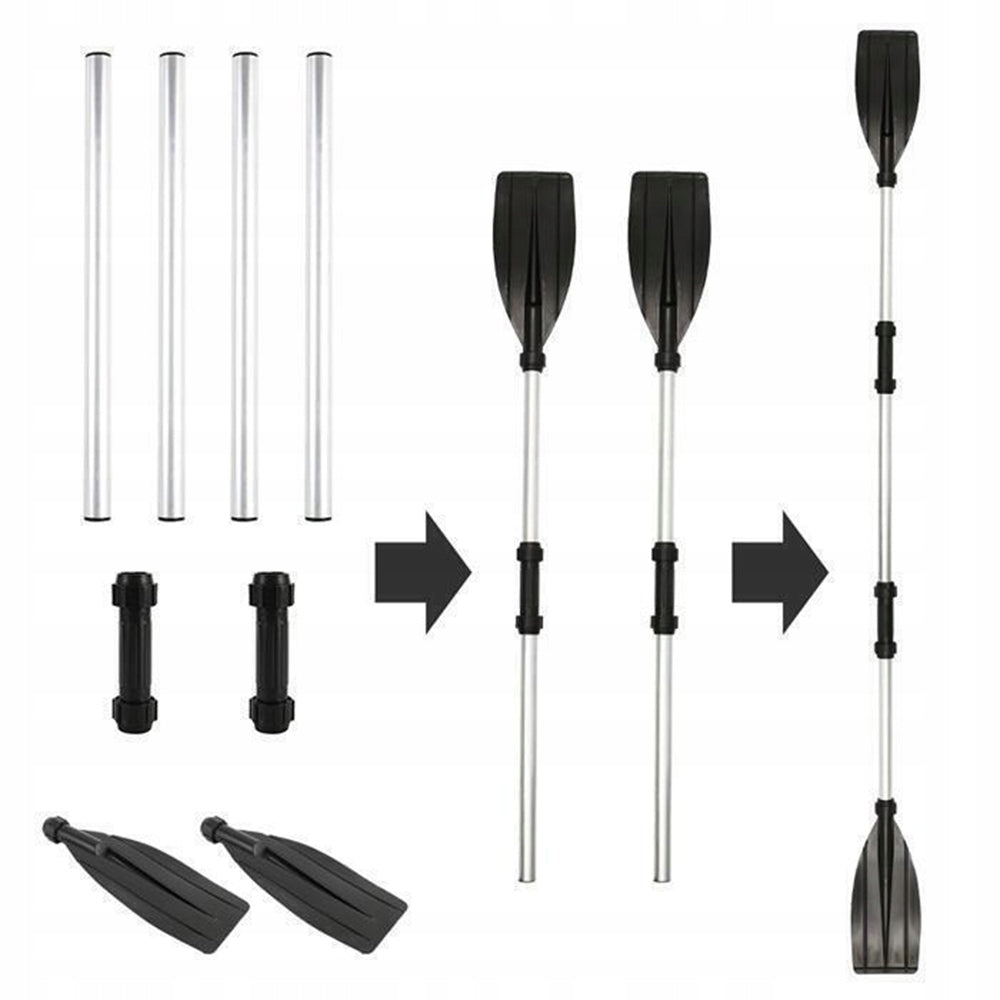 2PCS ALUMINUM PADDLE FOR KAYAK BOAT PONTOON TOURIST KAYAK SIMPLE Kind diouble-bladed, straight single-bladed