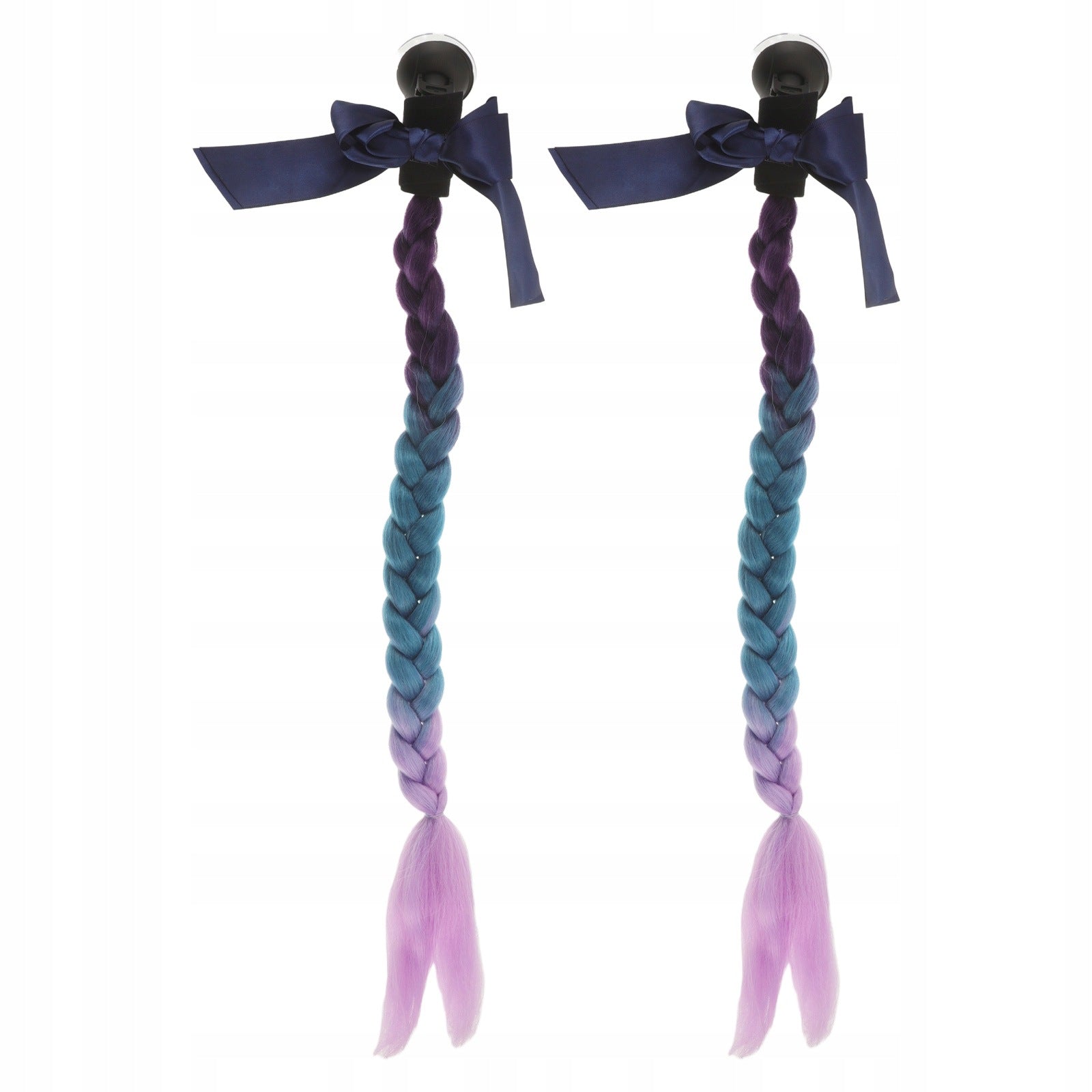 2PCS COLORFUL TRIPLE BRAIDED HELMET PONYTAIL ACCESSORIES FOR MOTORCYCLE