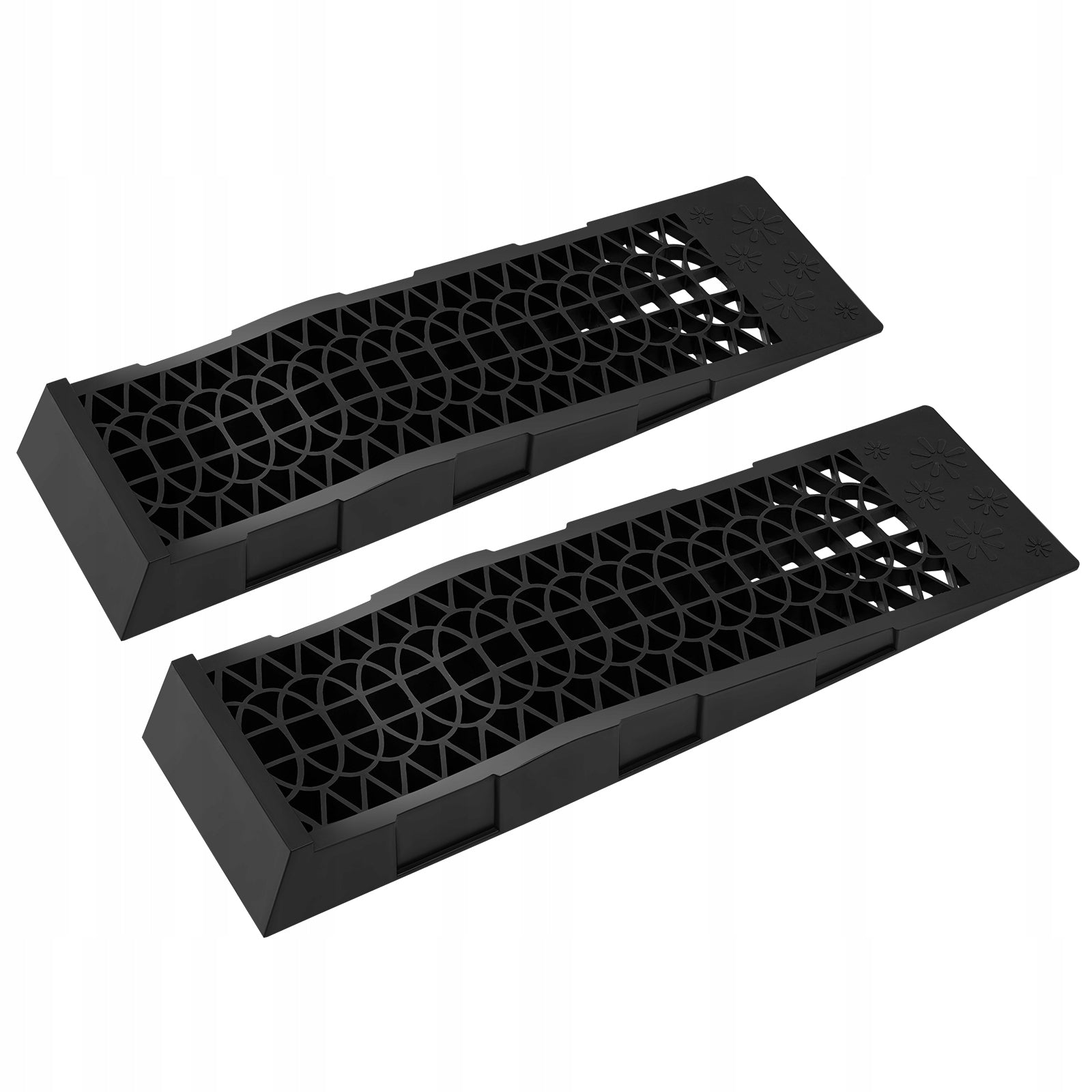2PCS Car Ramps 3t Service Ramps 2.76" Lifting Height Non-slip Black