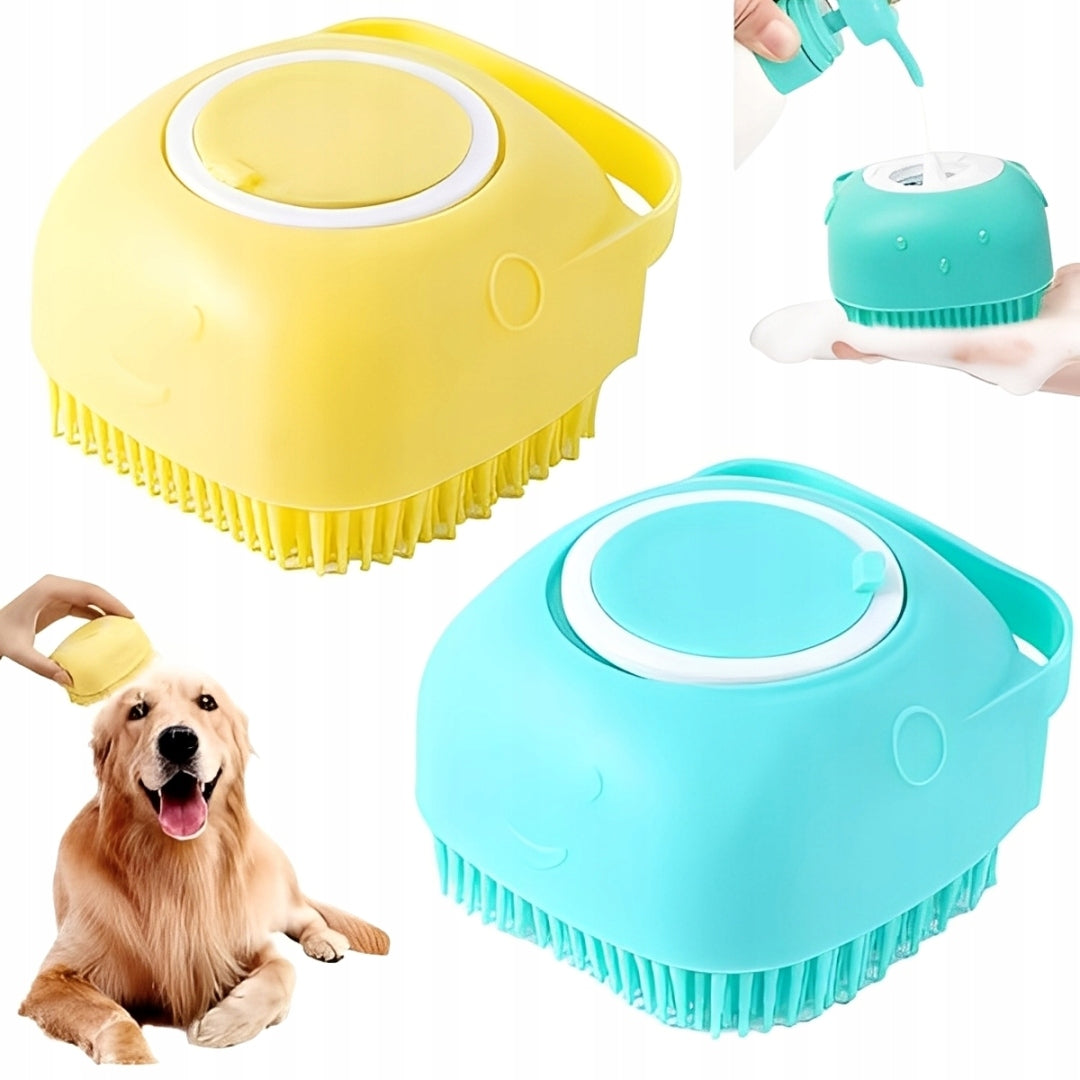 2PCS DOG BATH BRUSH SOFT SILICONE MASSAGE BRUSH